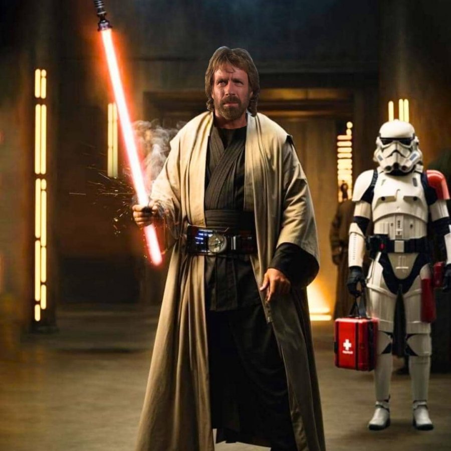 Chuck is too hot for sabers.jpg