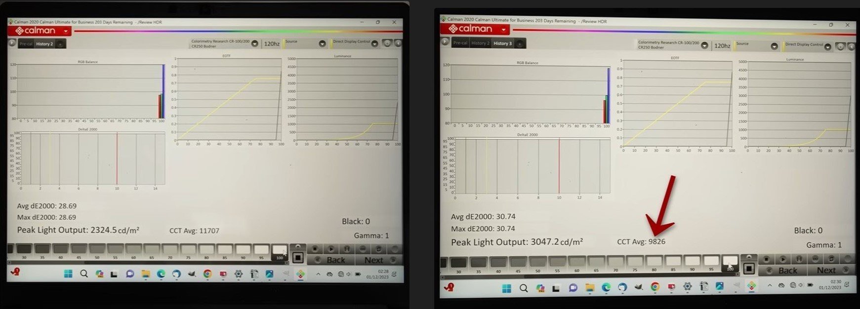 Two versions with different brightness levels for MLA 2.0 panel hdtvtestcouk.jpg