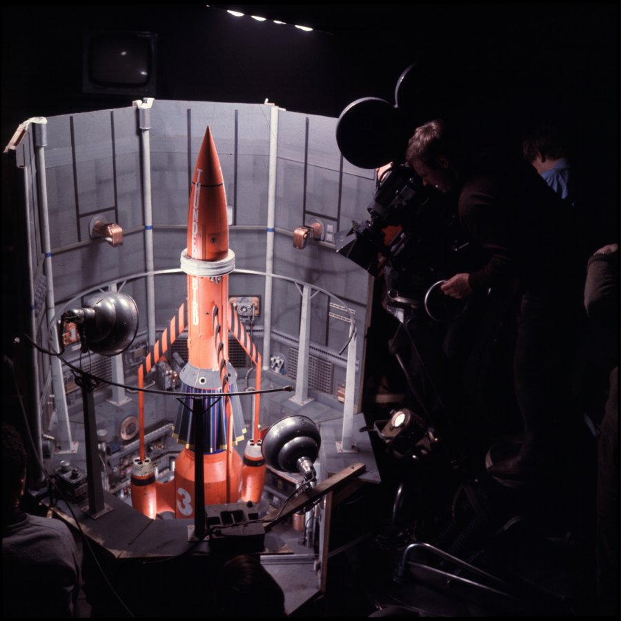 Thunderbird 3 in its silo (filming).jpg
