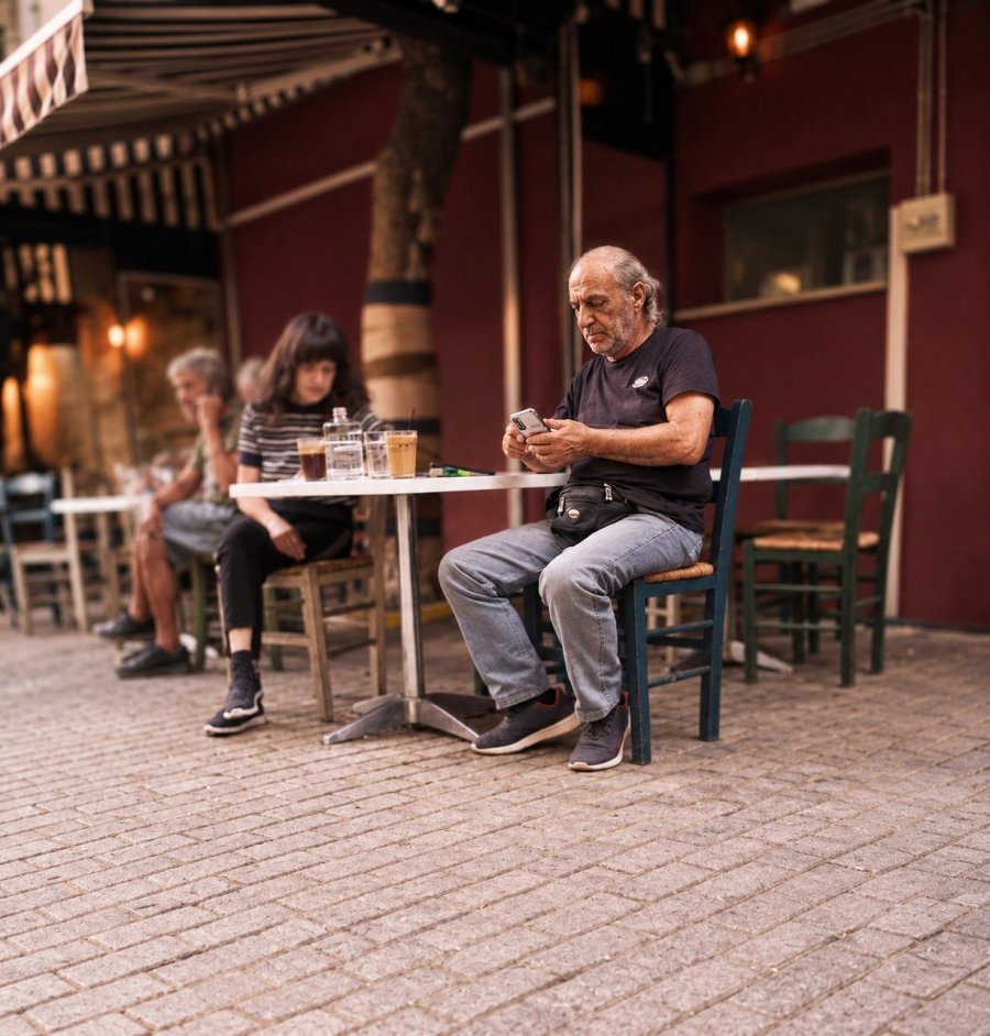 Old Guy with Mobile to Petralona_01.jpg