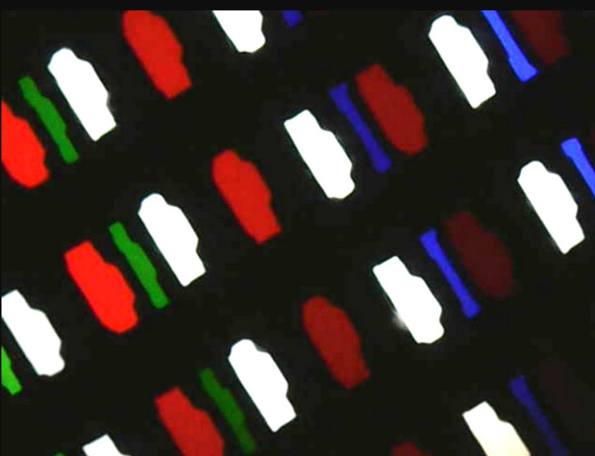 Samsung QE55S85H subpixel layout RGWB WOLED SE tvtestpl.jpg