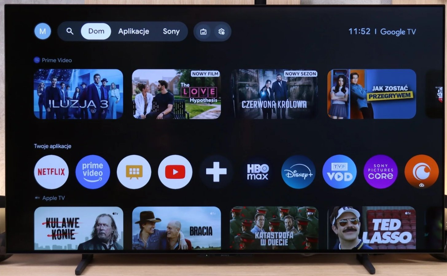 Sony K-55A65 front Home screen wybierz tv.jpg